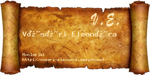 Vásári Eleonóra névjegykártya